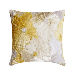 Dandelion - Ivory Art Silk Decorative Euro Sham