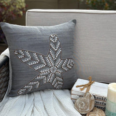 Gray Art Silk Throw Pillow Cover - Starry Light