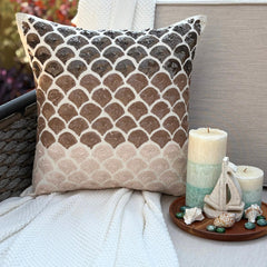 Mountain Journey Sequins Throw Pillow Cover