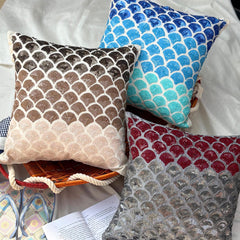 Mountain Journey - Brown Art Silk Decorative Euro Sham