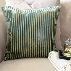 Sage Lines Throw Pillow Cover