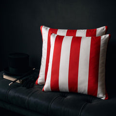 Red Satin Throw Pillow Cover Pack of 2 - Red Vertical
