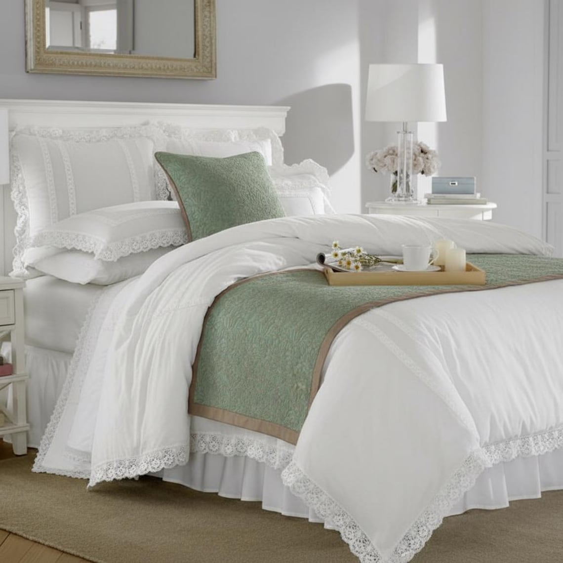 Arabella Decorative Bed Runner and Pillow Cover