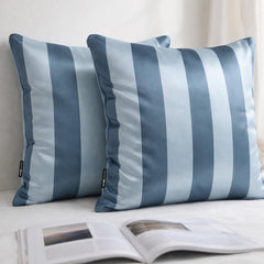 Blue Vertical Throw Pillow Cover