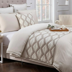 Peacock Soiree - Linen Rust or Orange Decorative Bed Runner and Pillow Cover