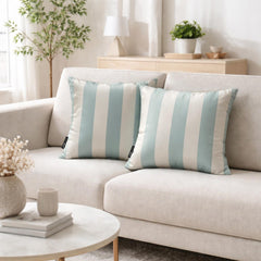 Ice Blue Satin Throw Pillow Cover Pack of 2 - Ice Vertical