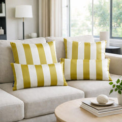 Chartreuse Satin Throw Pillow Cover Pack of 2 - Chartreuse Vertical