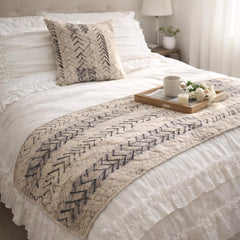 Tie Dye Chevy - Cotton Grey Decorative Bed Runner and Pillow Cover