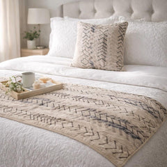 Tie Dye Chevy - Cotton Grey Decorative Bed Runner and Pillow Cover