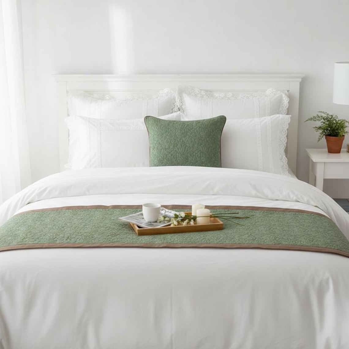 Arabella Decorative Bed Runner and Pillow Cover
