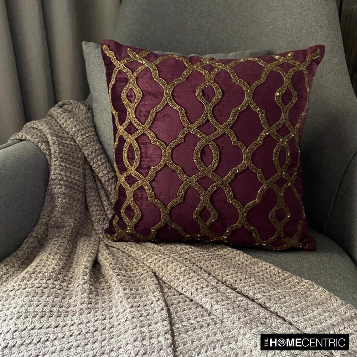 Estrellas Beaded Decorative Euro Sham