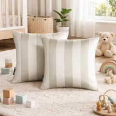 Taupe Satin Throw Pillow Cover Pack of 2 - Taupe Vertical