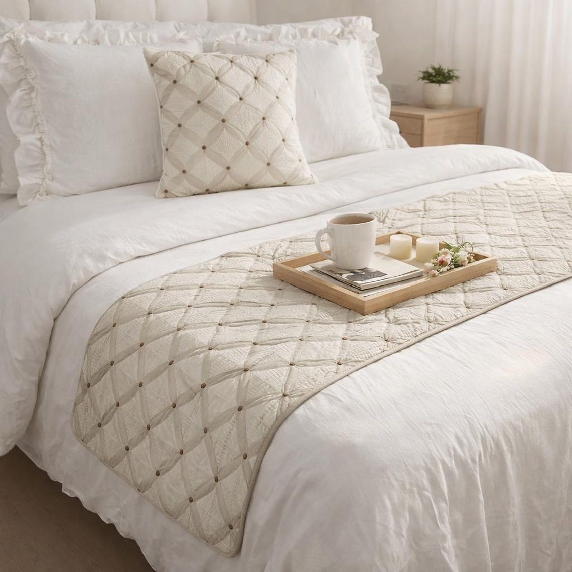 Tender Love Decorative Bed Runner with Pillow Cover