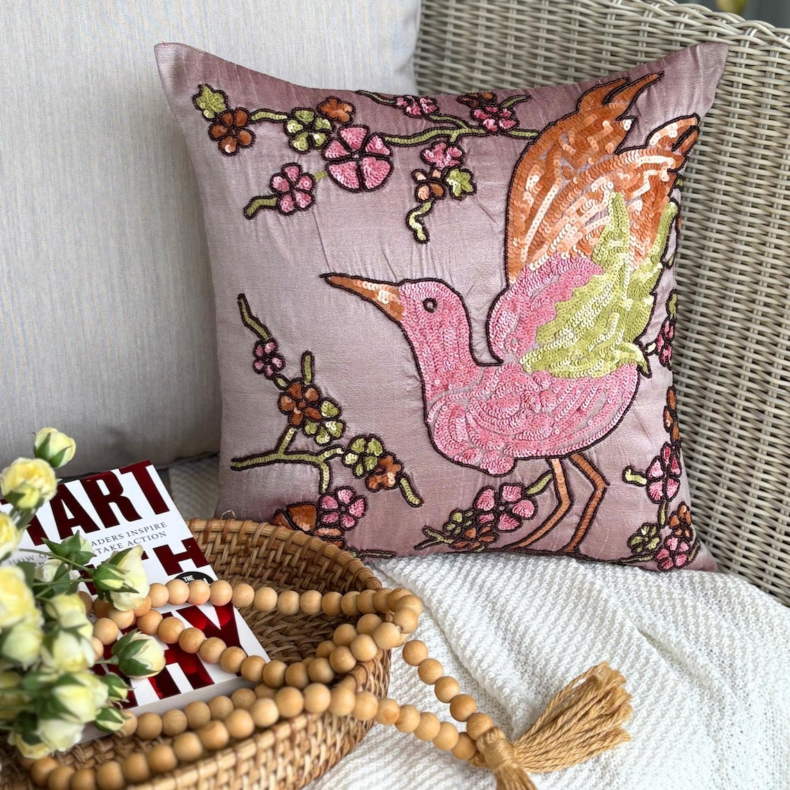 Colorful Birdy Euro Sham