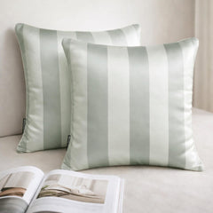 Sage Gray Vertical Throw Pillow Cover