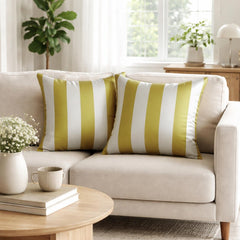 Chartreuse Satin Throw Pillow Cover Pack of 2 - Chartreuse Vertical