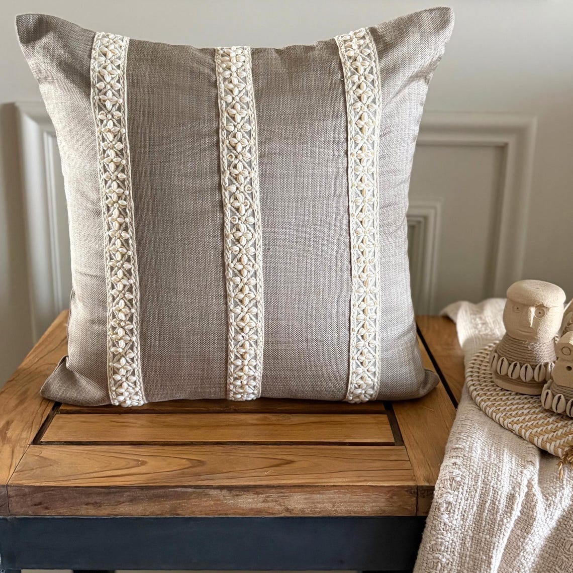 Pearl Bound Throw Pillow Cover