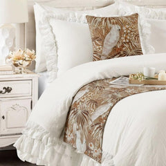 Cockatoo Song Decorative Bed Runner and Pillow Cover