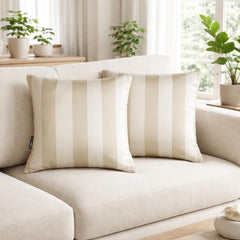 Taupe Satin Throw Pillow Cover Pack of 2 - Taupe Vertical