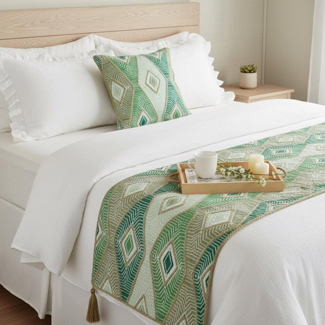 Chantico Decorative Bed Runner and Pillow Cover