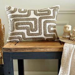 Olive Green Linen Lumbar Pillow Cover - Terrain