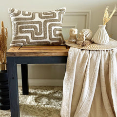 Olive Green Linen Lumbar Pillow Cover - Terrain