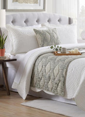 Graphitti Grey Decorative Bed Runner with Pillow Cover