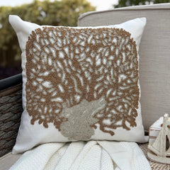 Gold Oak Tree Pillow Cover