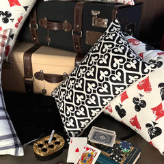 Black & White Velvet Throw Pillow Cover - Classic Fleur De Lis