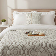 Ivory Delicacy Decorative Bed Runner and Pillow Cover