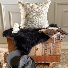 Gold & Beige Jacquard Throw Pillow Cover - Savanna Reverie