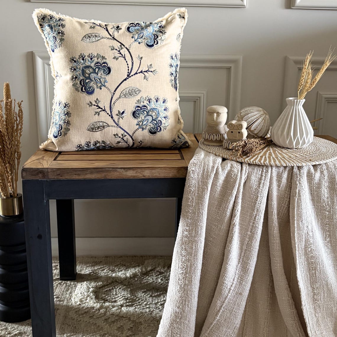 Morning Flower Throw Pillow Cover