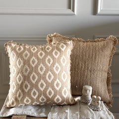 Jute appeal - Beige Jute Decorative Euro Sham