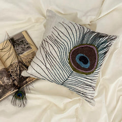 Bird Of Juno - Blue Velvet Decorative Euro Sham