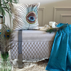Bird Of Juno - Blue Velvet Decorative Euro Sham