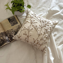 Jute Willow - Ivory Art Silk Decorative Euro Sham