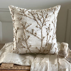 Jute Willow - Ivory Art Silk Decorative Euro Sham