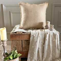 Jute Classic Throw Pillow Cover