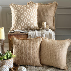 Jute Classic - Beige Jute Decorative Euro Sham