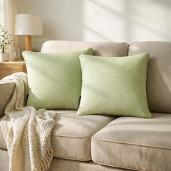 Set of 2 Sage Mint Linen Throw / Lumbar Pillow Cover - Sage Mint