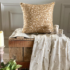 Jute Centric - Natural Beige Cotton Linen Throw Pillow Cover