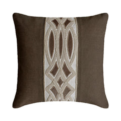 Brown Linen Throw Pillow Cover - Cocoa Reverie