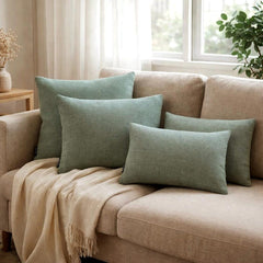 Sea Salt Linen Throw Pillow Cover