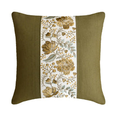 Olive Green Linen Throw Pillow Cover - Olive Reverie