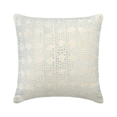 Sharing My Charm - White Velvet Decorative Euro Sham