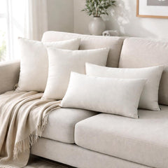 Ivory Linen Throw Pillow Cover
