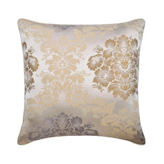 Rococo Fantasy - Beige Jacquard Silk Decorative Euro Sham