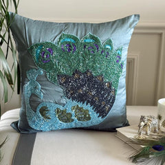 Dancing Peacock Pillow Cover