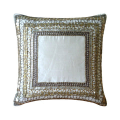 Ivory Treasure - Ivory Art Silk Decorative Euro Sham