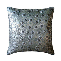 Shiny Disco Balls - Silver Art Silk Throw Pillow Cover